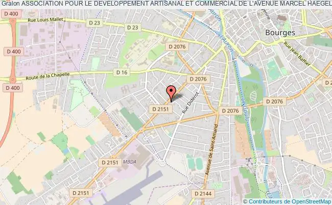 plan association Association Pour Le Developpement Artisanal Et Commercial De L'avenue Marcel Haegelen-bourges (a.a.c.m.h) Bourges