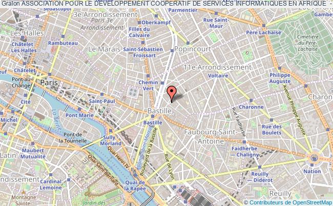 plan association Association Pour Le Developpement Cooperatif De Services Informatiques En Afrique  -  Adsiaf Paris
