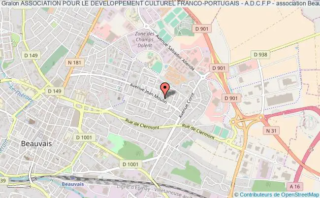 plan association Association Pour Le Developpement Culturel Franco-portugais - A.d.c.f.p - Beauvais