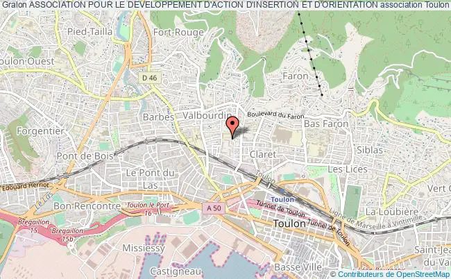 plan association Association Pour Le Developpement D'action D'insertion Et D'orientation Toulon
