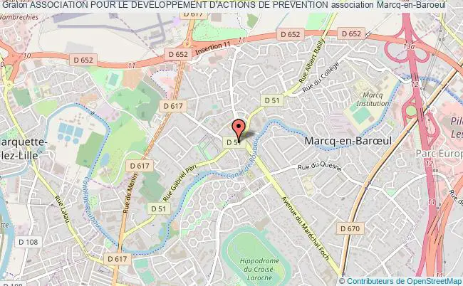 plan association Association Pour Le Developpement D'actions De Prevention Marcq-en-Baroeul