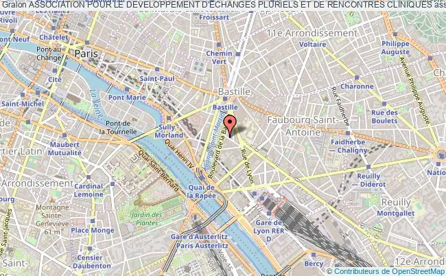 plan association Association Pour Le Developpement D'echanges Pluriels Et De Rencontres Cliniques Paris
