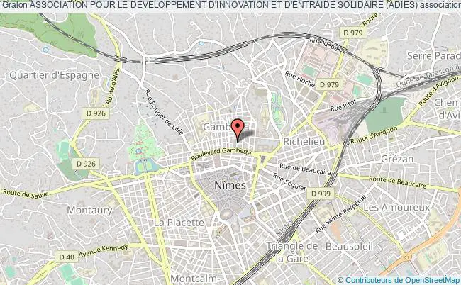 plan association Association Pour Le Developpement D'innovation Et D'entraide Solidaire (adies) Nîmes cedex 1