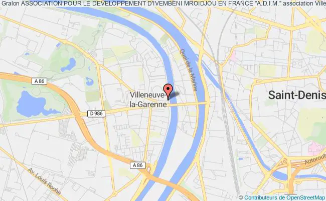 plan association Association Pour Le Developpement D'ivembeni Mroidjou En France "a.d.i.m." Villeneuve-la-Garenne