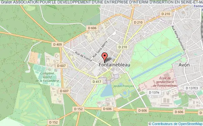 plan association Association Pour Le Developpement D'une Entreprise D'interim D'insertion En Seine-et-marne Fontainebleau