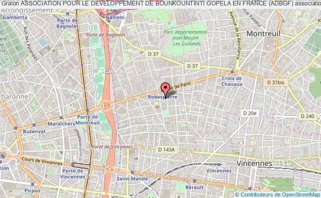 plan association Association Pour Le Developpement De Bounkountinti Gopela En France (adbgf) Montreuil