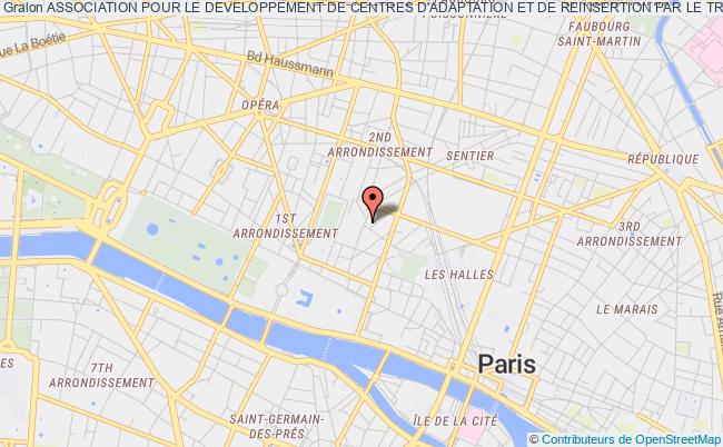 plan association Association Pour Le Developpement De Centres D'adaptation Et De Reinsertion Par Le Travail Paris