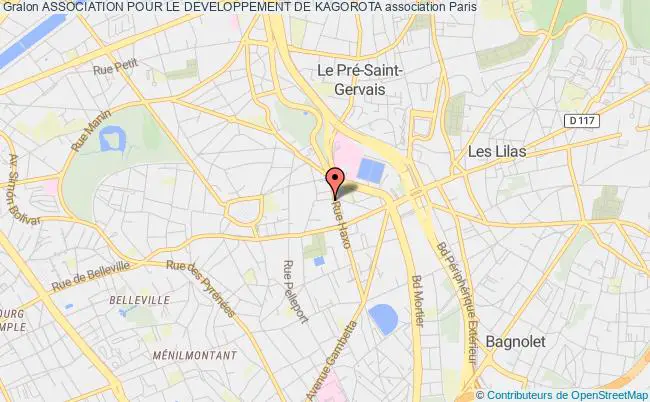 plan association Association Pour Le Developpement De Kagorota Paris