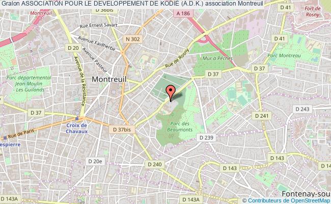 plan association Association Pour Le Developpement De KodiÉ (a.d.k.) Montreuil