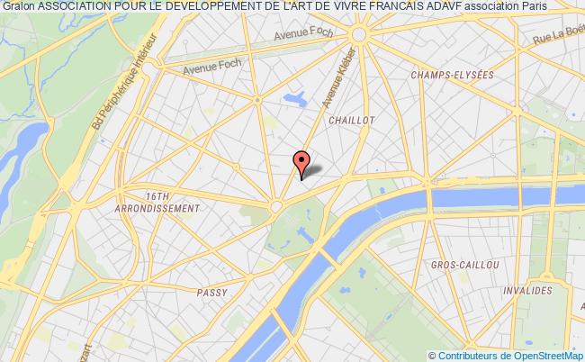 plan association Association Pour Le Developpement De L'art De Vivre Francais Adavf Paris