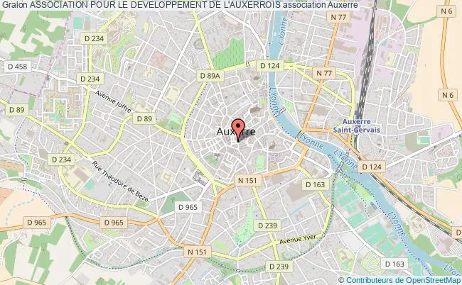 plan association Association Pour Le Developpement De L'auxerrois Auxerre