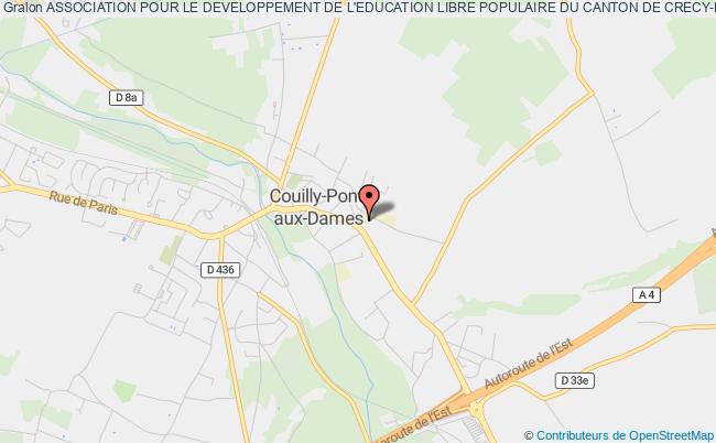 plan association Association Pour Le Developpement De L'education Libre Populaire Du Canton De Crecy-en-brie Couilly-Pont-aux-Dames