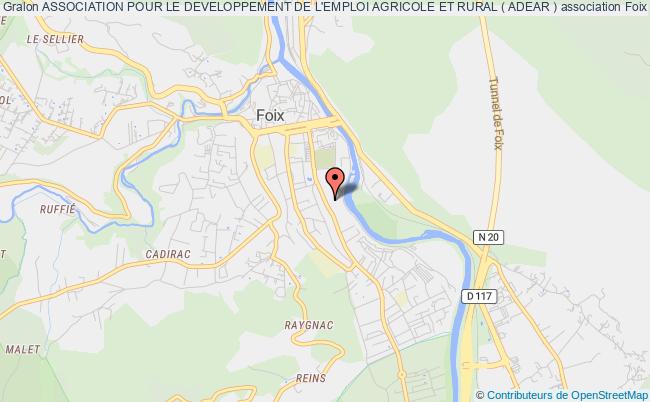 plan association Association Pour Le Developpement De L'emploi Agricole Et Rural ( Adear ) Foix