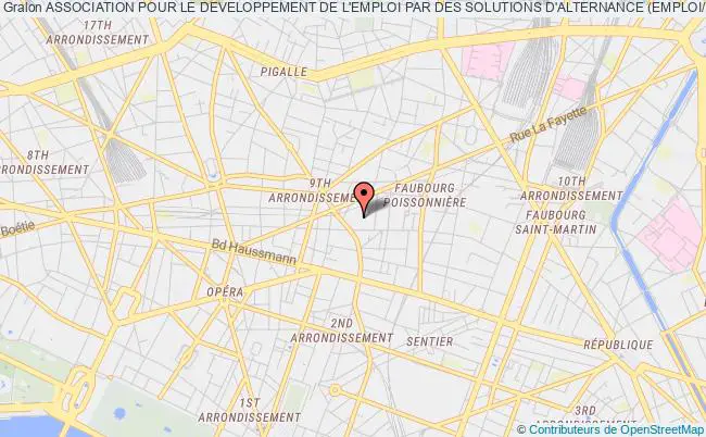 plan association Association Pour Le Developpement De L'emploi Par Des Solutions D'alternance (emploi/formation) Paris