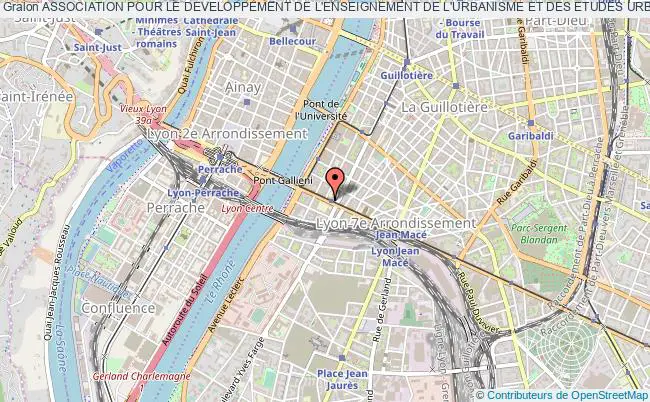 plan association Association Pour Le Developpement De L'enseignement De L'urbanisme Et Des Etudes Urbaines (urbadess) Lyon 7e Arrondissement