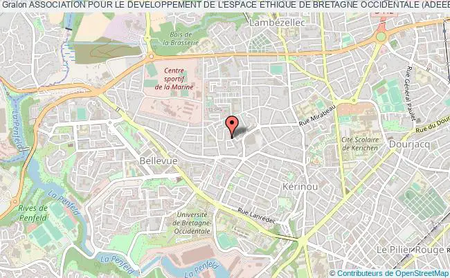 plan association Association Pour Le Developpement De L'espace Ethique De Bretagne Occidentale (adeebo) Brest