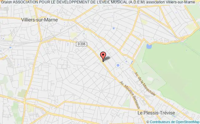 plan association Association Pour Le Developpement De L'eveil Musical (a.d.e.m) Villiers-sur-Marne