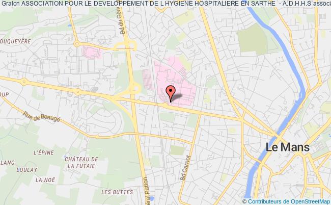 plan association Association Pour Le Developpement De L Hygiene Hospitaliere En Sarthe  - A.d.h.h.s Le    Mans