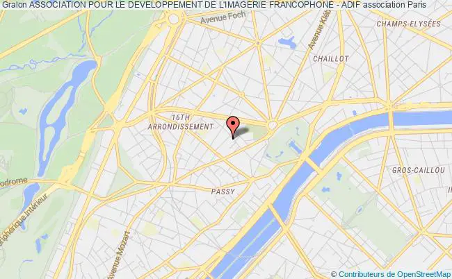plan association Association Pour Le Developpement De L'imagerie Francophone - Adif Paris