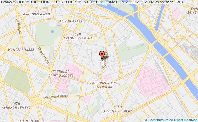 plan association Association Pour Le Developpement De L'information Medicale Adim Paris