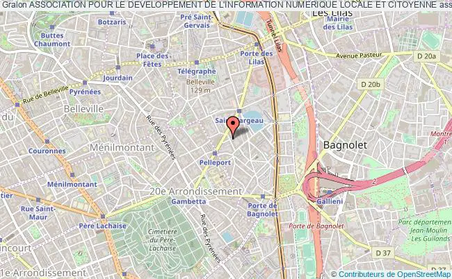 plan association Association Pour Le Developpement De L'information Numerique Locale Et Citoyenne Paris