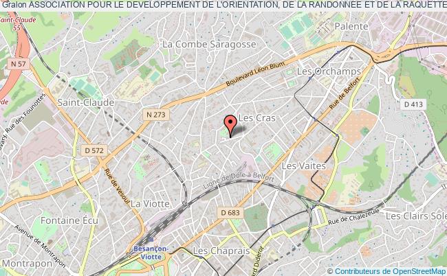 plan association Association Pour Le Developpement De L'orientation, De La Randonnee Et De La Raquette Besançon