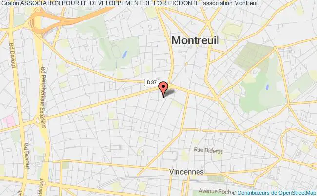 plan association Association Pour Le Developpement De L'orthodontie Montreuil