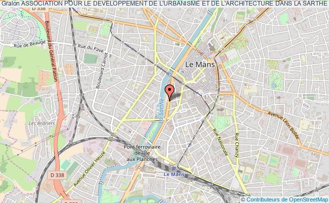 plan association Association Pour Le Developpement De L'urbanisme Et De L'architecture Dans La Sarthe Le    Mans
