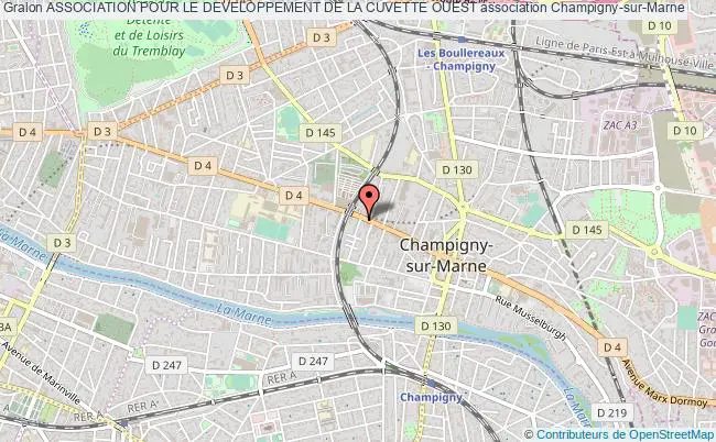 plan association Association Pour Le Developpement De La Cuvette Ouest Champigny-sur-Marne