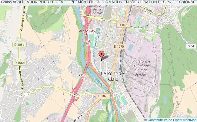 plan association Association Pour Le Developpement De La Formation En Sterilisation Des Professionnels De Sante Rhone Alpes (a.d.f.s.p Rhone Alpes) Le Pont-de-Claix