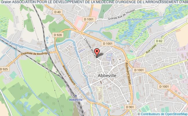 plan association Association Pour Le Developpement De La Medecine D'urgence De L'arrondissement D'abbeville Abbeville
