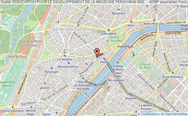 plan association Association Pour Le Developpement De La Medecine Personnalisee  - Admp Paris