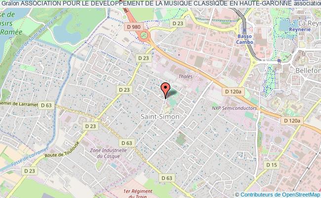 plan association Association Pour Le Developpement De La Musique Classique En Haute-garonne Toulouse