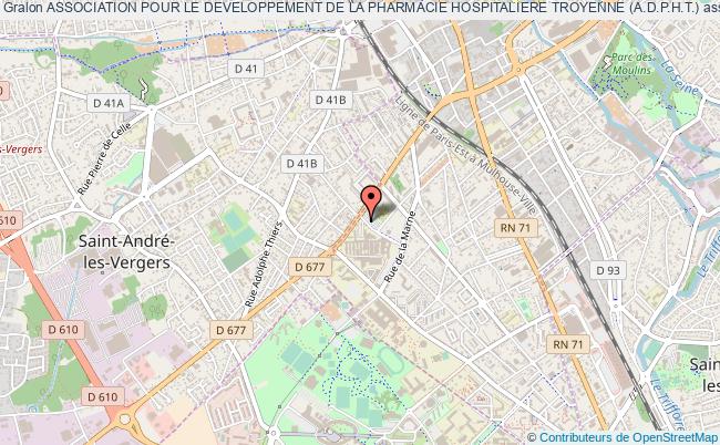 plan association Association Pour Le Developpement De La Pharmacie Hospitaliere Troyenne (a.d.p.h.t.) Troyes