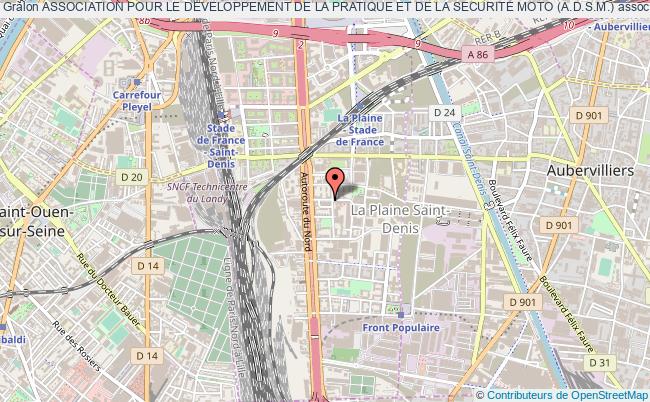 plan association Association Pour Le Developpement De La Pratique Et De La Securite Moto (a.d.s.m.) Saint-Denis