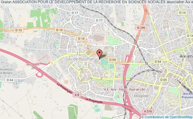 plan association Association Pour Le Developpement De La Recherche En Sciences Sociales Aix-en-Provence