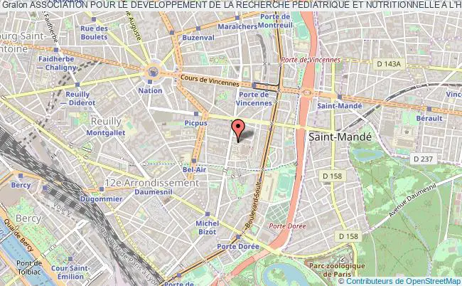 plan association Association Pour Le Developpement De La Recherche Pediatrique Et Nutritionnelle A L'hopital A.trousseau Paris