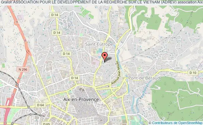 plan association Association Pour Le Developpement De La Recherche Sur Le Vietnam (adrev) Aix-en-Provence