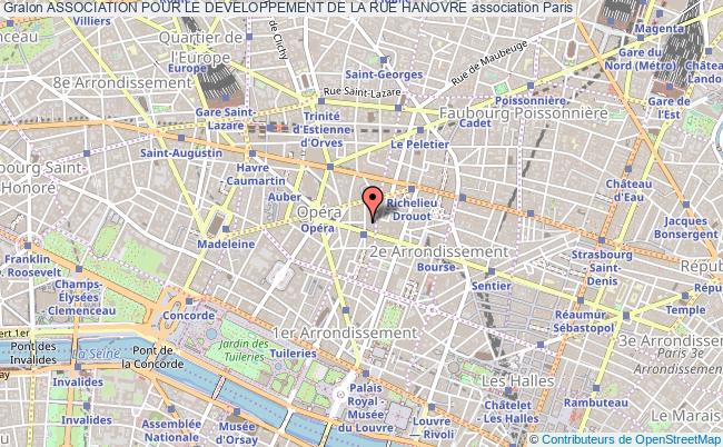 plan association Association Pour Le Developpement De La Rue Hanovre Paris