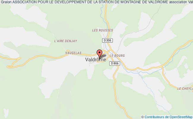 plan association Association Pour Le Developpement De La Station De Montagne De Valdrome Valdrôme