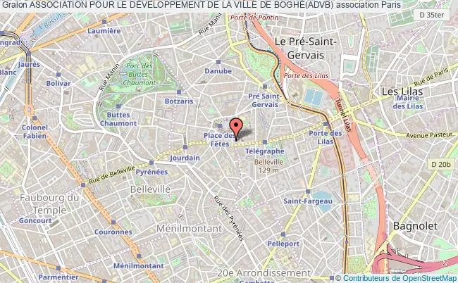 plan association Association Pour Le DÉveloppement De La Ville De BoghÉ(advb) Paris 19e