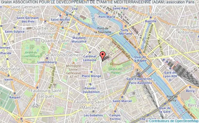 plan association Association Pour Le Developpement De L?amitie Mediterraneenne (adam) Paris
