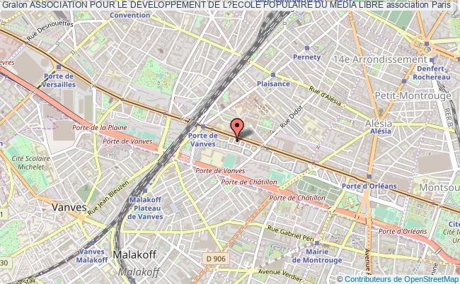 plan association Association Pour Le Developpement De L?ecole Populaire Du Media Libre Paris