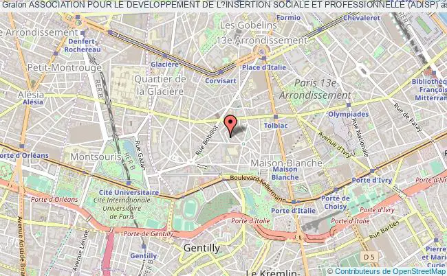 plan association Association Pour Le Developpement De L?insertion Sociale Et Professionnelle (adisp) Paris