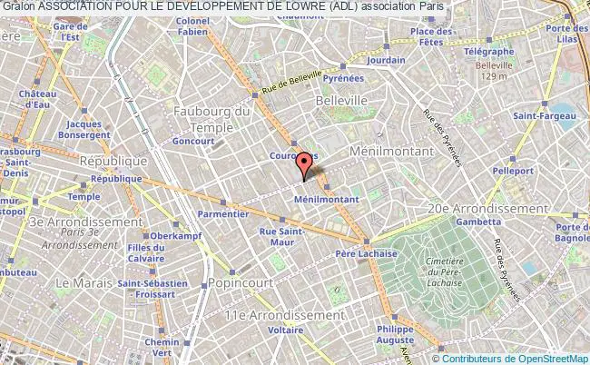 plan association Association Pour Le Developpement De Lowre (adl) PARIS