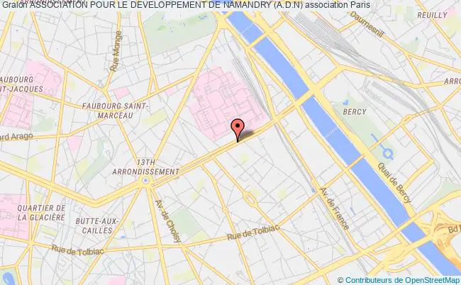 plan association Association Pour Le Developpement De Namandry (a.d.n) Paris
