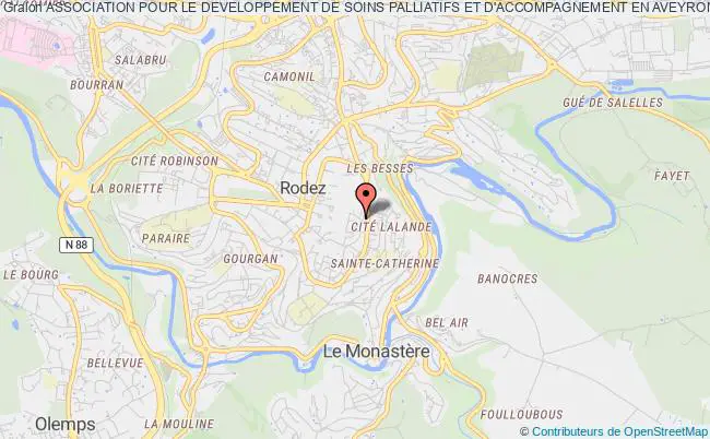 plan association Association Pour Le Developpement De Soins Palliatifs Et D'accompagnement En Aveyron Rodez