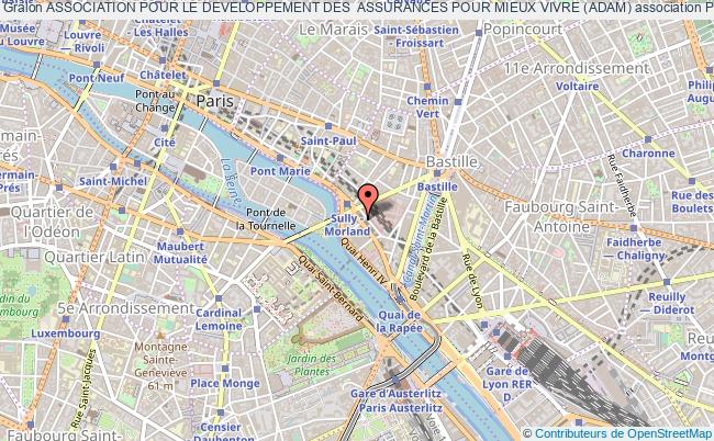 plan association Association Pour Le Developpement Des  Assurances Pour Mieux Vivre (adam) Paris