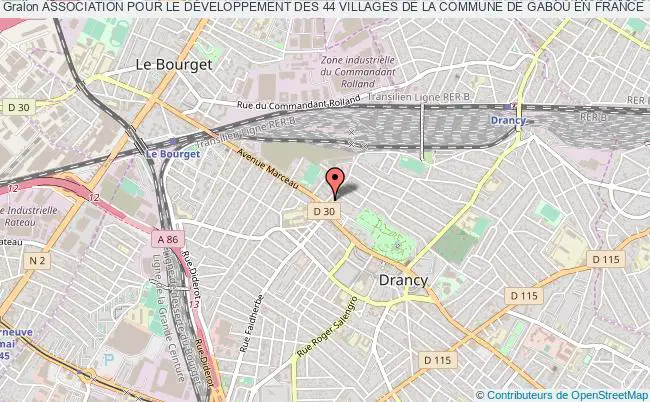 plan association Association Pour Le DÉveloppement Des 44 Villages De La Commune De Gabou En France  (gabou 44) Drancy