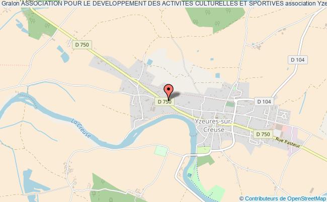 plan association Association Pour Le Developpement Des Activites Culturelles Et Sportives Yzeures-sur-Creuse